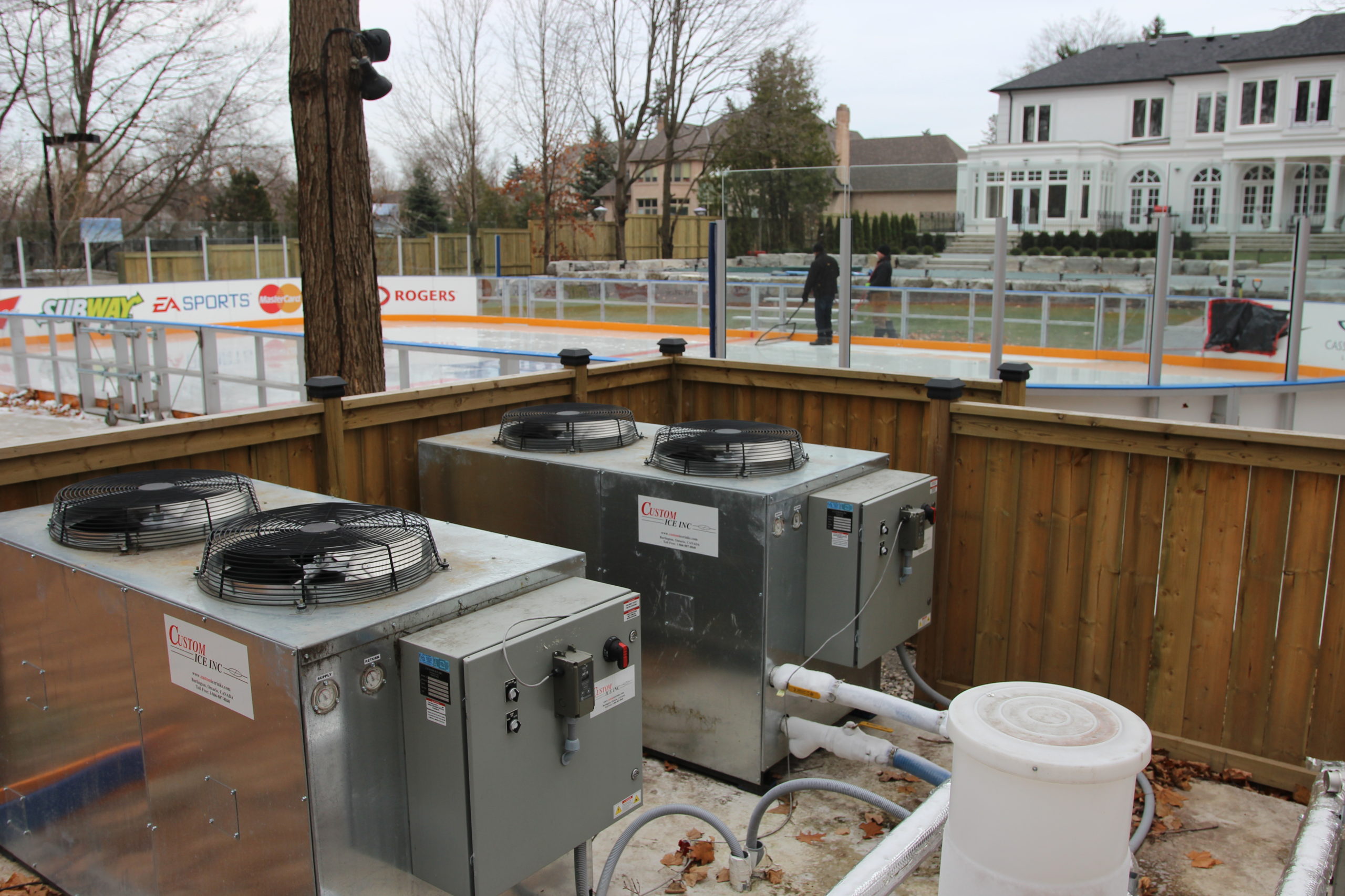 Portable rink at an event venue